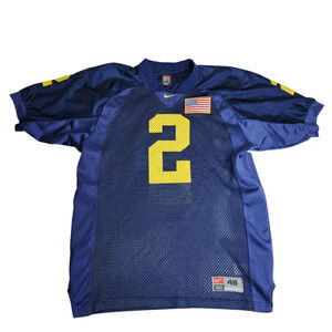 2001 Nike Michigan‎ Wolverines Cato June Jersey Mesh Flag Patch 9/22 Size 48 XL